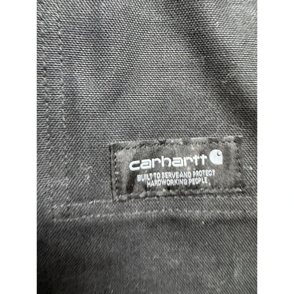Carhartt Duck Apron Black Cotton Canvas Tool Pockets 103439-001 Mens OS